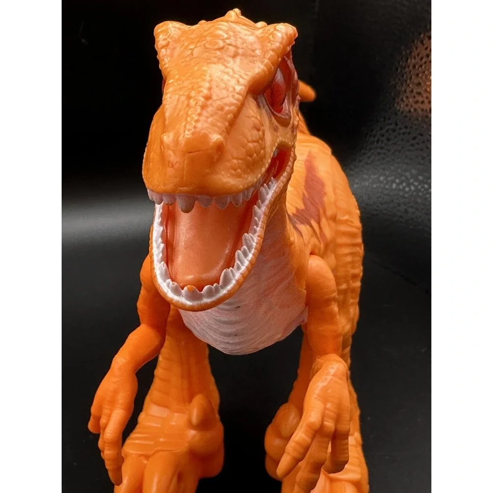 Zuru‎ Robo Alive Dino Wars Attacking Velociraptor Orange Walks Lights Up Chomps